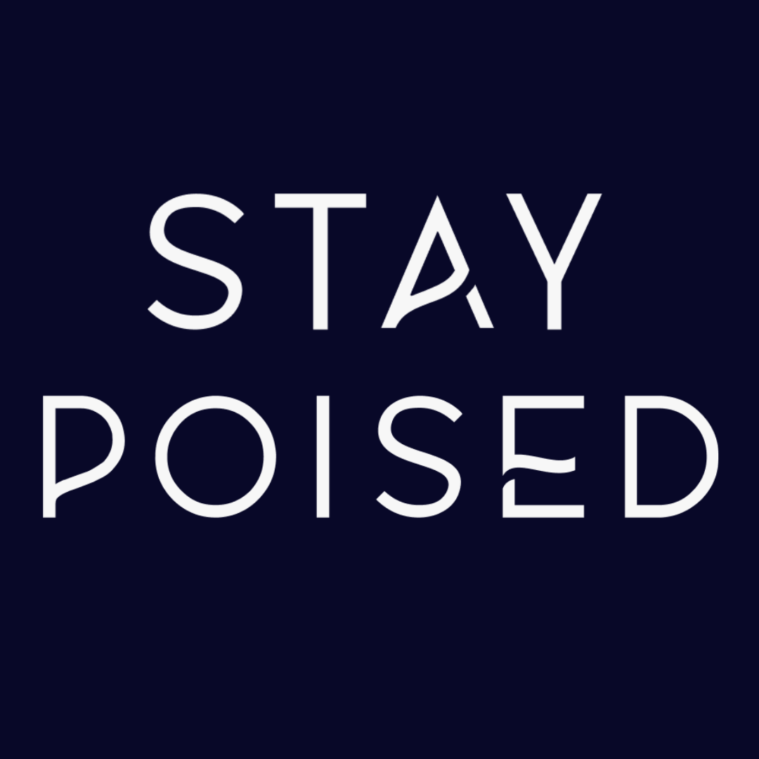 Stay Poised Logo Stacked Dark Background